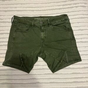 American Eagle Outfitters Olive Green Stretch Shorts